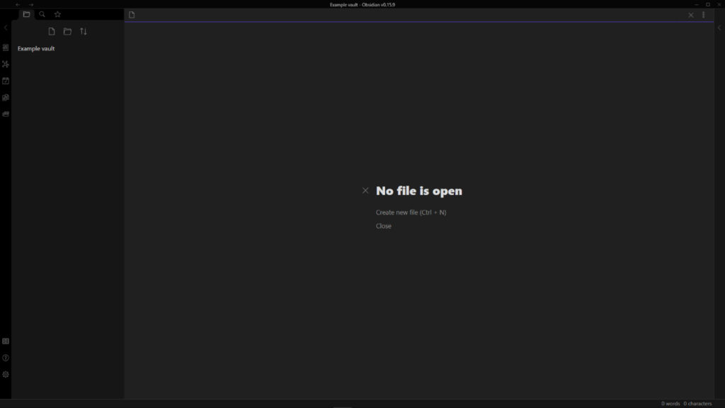 Interface original vide